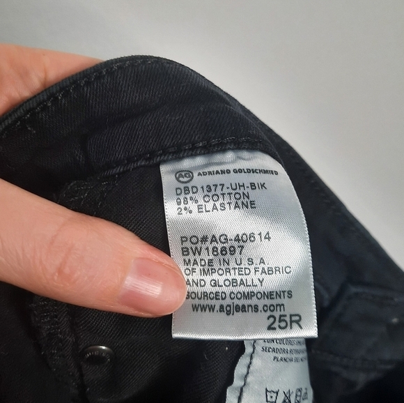 AG Black The Stevie Slim Straight Step Hem Ankle Jeans 25 - Picture 6 of 8
